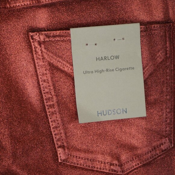 HUDSON Jeans Harlow Ultra High-Rise Cigarette Jeans Cinnamon Glitter size 25 - Picture 11 of 16
